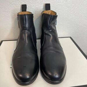 Xena‎ Omega EH Chelsea Boots Black Leather Safety Boot Steel Toe Women's 6.5 US